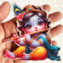 Kanha ji Cutout Pack of 10 (D-2) For Wall Hanging, Janmashtmi Decoration, Temple Decor and Craft Projects | Craft Shop India