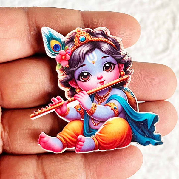 Kanha ji Cutout Pack of 10 (D-2) For Wall Hanging, Janmashtmi Decoration, Temple Decor and Craft Projects | Craft Shop India