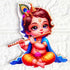 Kanha ji Cutout Pack of 10 (D-1) For Wall Hanging, Janmashtmi Decoration, Temple Decor and Craft Projects | Craft Shop India