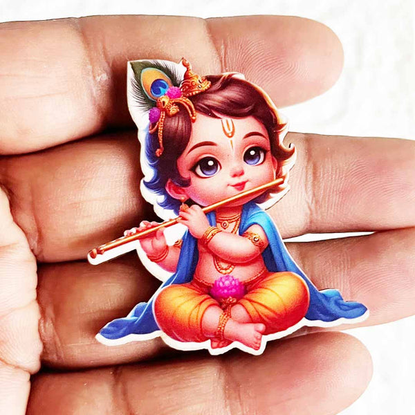 Kanha ji Cutout Pack of 10 (D-1) For Wall Hanging, Janmashtmi Decoration, Temple Decor and Craft Projects | Craft Shop India