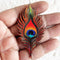 Golden Peacock Feather (Mor Pankh) MDF Cutout Pack of 10 for Wall Hanging & Festive Decoration | Craft Shop India