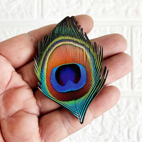 Peacock Feather (Mor Pankh) MDF Cutout Pack of 10 for Wall Hanging & Festive Decoration | Craft Shop India
