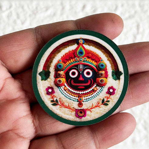 Lord Jagannath Face MDF Cutout D2 Pack of 10 for Wall Hanging & Festive Decoration | Craft Shop India