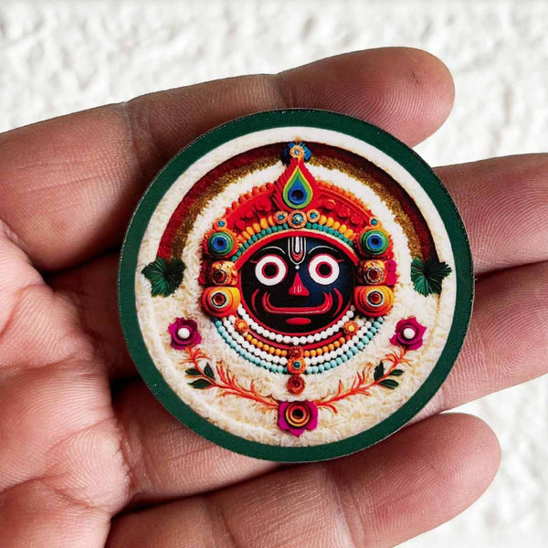 Lord Jagannath Face MDF Cutout D2 Pack of 10 for Wall Hanging & Festive Decoration | Craft Shop India