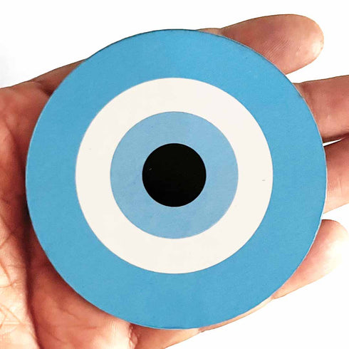Blue Evil Eye MDF Cutout Pack of 10 for Wall Hanging, Craft & Decoration | Craft Shop India