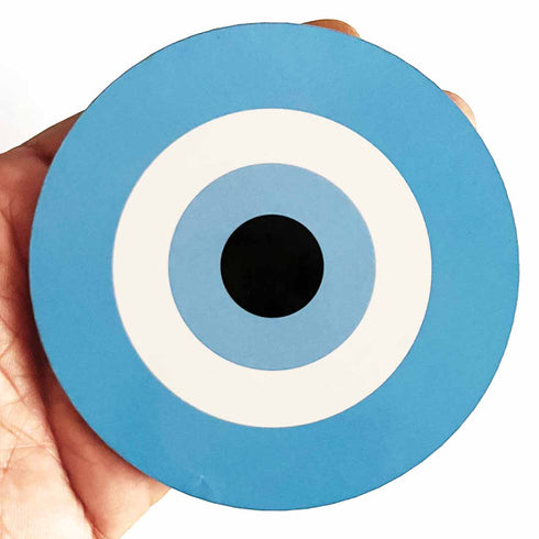 Blue Evil Eye MDF Cutout Pack of 10 for Wall Hanging, Craft & Decoration | Craft Shop India