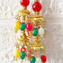 Ethnic Jhumki Style Multicolor Glass Beads Latkan Pair for Blouse, Lehenga & Craft Décor – Design 8 | Craft Shop India
