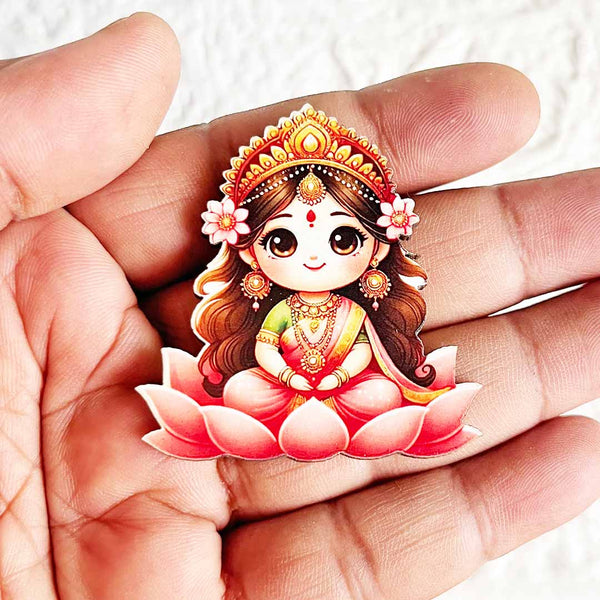 Lakshmi Ji MDF Cutout D2 Pack of 10 for Wall Hanging, Diwali & Temple Decoration | Craft Shop India