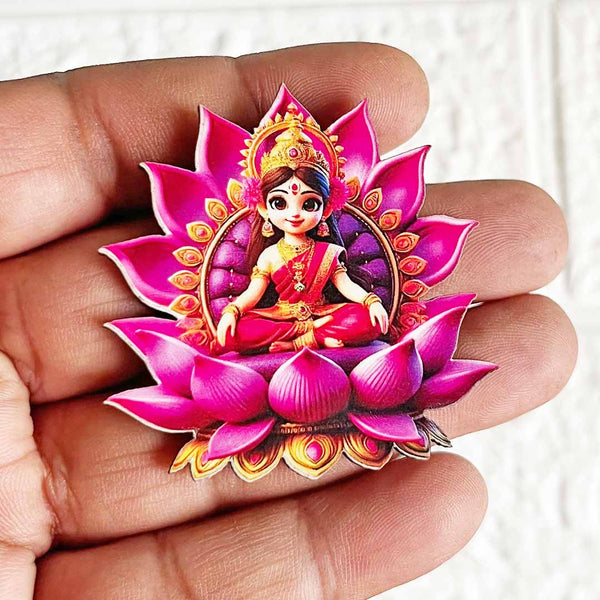 Lakshmi Ji MDF Cutout D1 Pack of 10 for Wall Hanging, Diwali & Temple Decoration | Craft Shop India