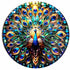 Multicolor Peacock Round Decorative Cutout Set of 10 for Diwali & Festive Decoration | Craft Shop India