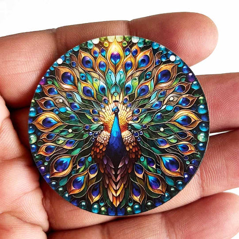 Multicolor Peacock Round Decorative Cutout Set of 10 for Diwali & Festive Decoration | Craft Shop India