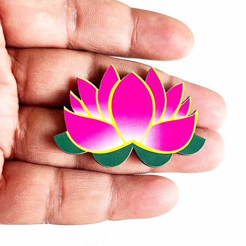 Pichwai Lotus Cutout Set of 10 for Wall & Festive Décor (D 3) | Craft Shop India