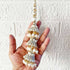 3 Cone Embroidered Glass Latkan in Pair for Ethnic Wear (White) | Craft Shop India