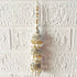 3 Cone Embroidered Glass Latkan in Pair for Ethnic Wear (White) | Craft Shop India