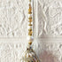 3 Cone Embroidered Glass Latkan in Pair for Ethnic Wear (White) | Craft Shop India