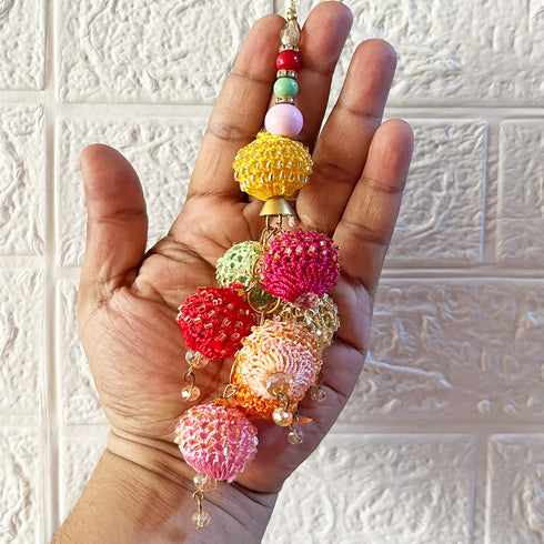 Ethnic Style Multicolor Latkan Pair for Blouse, Lehenga & Craft Décor – Design 5 | Craft Shop India