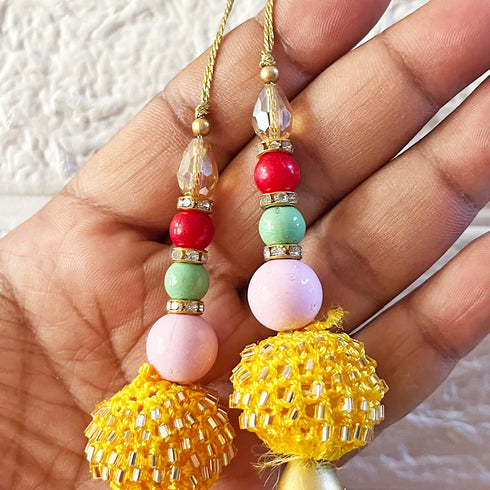 Ethnic Style Multicolor Latkan Pair for Blouse, Lehenga & Craft Décor – Design 5 | Craft Shop India