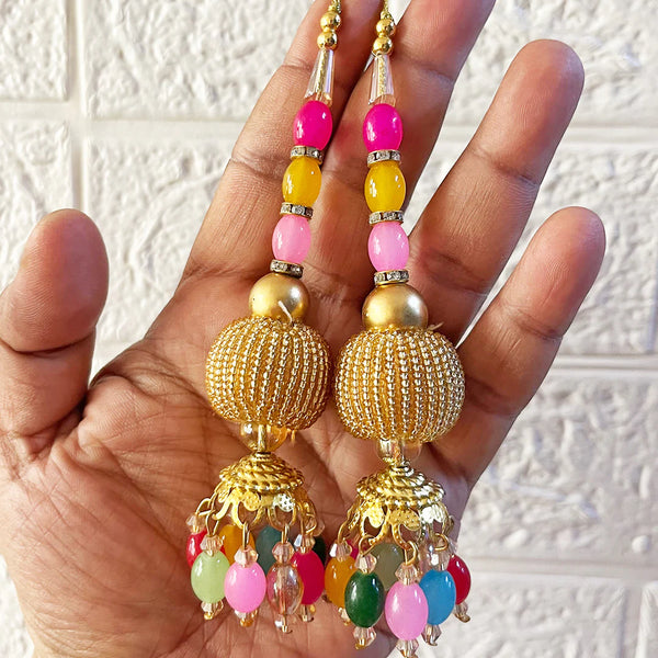 Ethnic Style Multicolor Latkan Pair for Blouse, Lehenga & Craft Décor – Design 2 | Craft Shop India