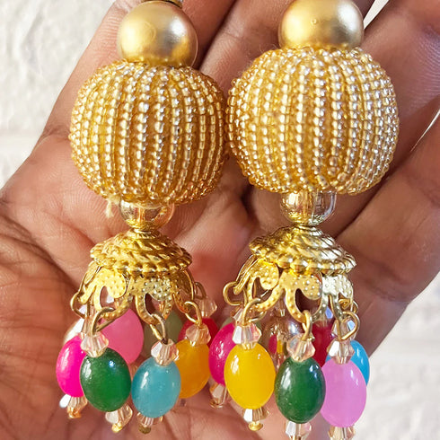 Ethnic Style Multicolor Latkan Pair for Blouse, Lehenga & Craft Décor – Design 2 | Craft Shop India