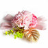 Carnation Flower with Golden Leaf Decorative Bunch Pack of 4 for Trousseau & Gift Packing | Craft Shop India