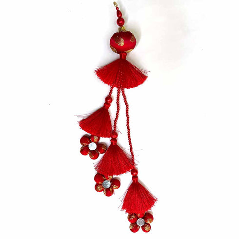 Red Color Long Size Latkan Set Of 2