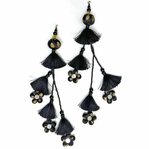 Black Color Long Size Latkan Set Of 2