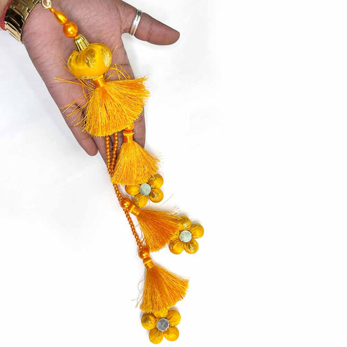 Mango Yellow Color Long Size Latkan Set Of 2