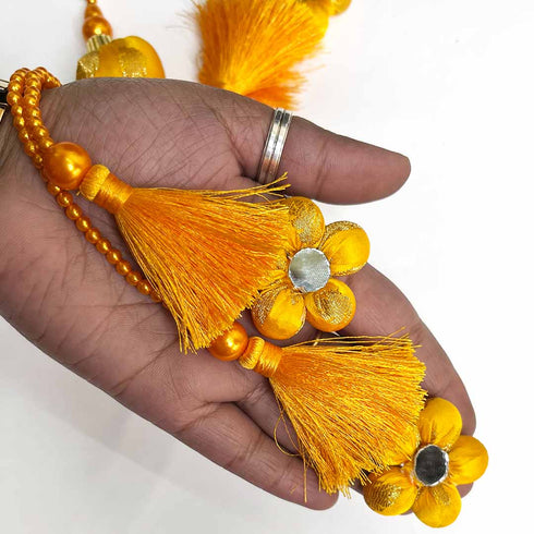 Mango Yellow Color Long Size Latkan Set Of 2