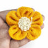 Orange Color Jute Flower Set Of 10