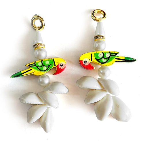 Kaudi & Yellow Parrot Tassels Latkan Set Of 10 For Saree Pallu, Dupatta, Blouse, Dress DIY, Art & Craft | Craft Shop India