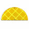 Golden foil printed Yellow color round fabric Semi Circle plate for festival home decoration DIY craft