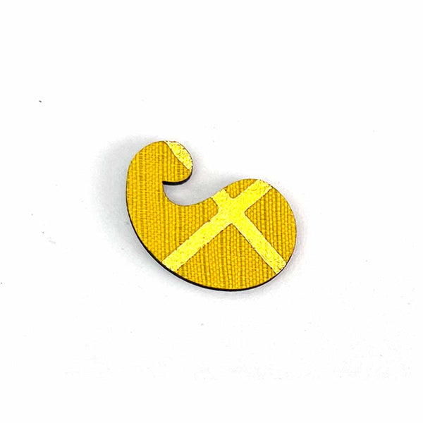 Golden foil printed Yellow Color fabric MDF Based Pazily Booti Pack Of 10 Festival & Wedding Decorations and DIY Craft