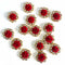 Big Size Red Rose Round Rhinestones Booti Pack Of 10 For God Cloths Decorations & DIY Craft