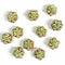 Small Size Green Flower shape Round Rhinestones Booti Pack Of 10 For God Cloths Decorations & DIY Craft