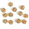 Small Size Orange Flower shape Round Rhinestones Booti Pack Of 10 For God Cloths Decorations & DIY Craft