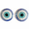 Blue Colour Katdana Round Evil Eye Booti Pack Of 4 For Bandhanwar Decorations & DIY Craft