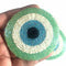 Green Colour Katdana Round Evil Eye Booti Pack Of 4 For Bandhanwar Decorations & DIY Craft