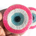 Pink Colour Katdana Round Evil Eye Booti Pack Of 4 For Bandhanwar Decorations & DIY Craft