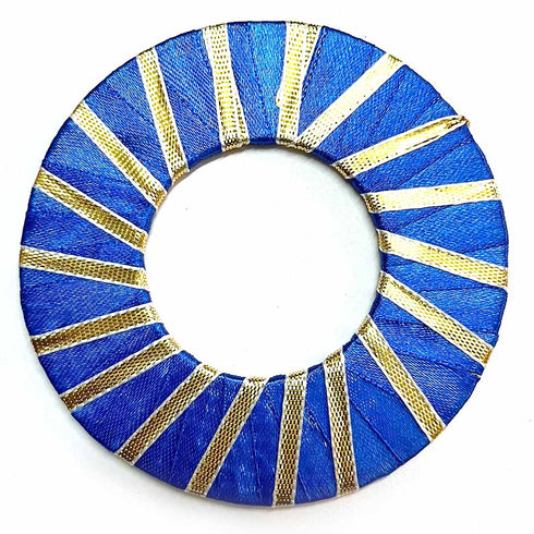 Blue Color Gota Ring Plate Pack Of 10