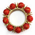 3 Inches Red Color Beads Bangle/Ring Set Of 2