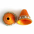 Orange color with mirror and stone chain work Cone Pack Of 10
