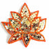 Orange Color Beads & Mirror lotus design booti pack of 4 for toran tea light decoration & Festive DIY Craft