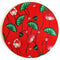 4 Inch Red Color Pichwai Lotus Print Fabric Plates Festival & Wedding Decorations and DIY Crafts