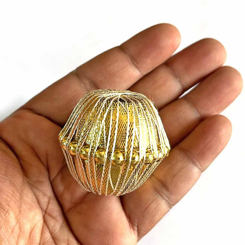 Big Size Golden Gota Damru Pack Of 10 for festive and decor