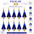 Royal Blue Silk Hanging Tassels with Golden Cutdana Beads for Saree Pallu, Blouse, Lehenga, Dupatta, DIY Art & Craft Decoration | Pack of 10 | Craft Shop India