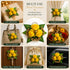 Yellow Handmade Artificial 3 Flowers & Pollen Bunch Pack of 6 & 12 | Trousseau Packing | Craft Shop India