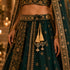 Dark Bottle Green Embroidered Triangle Potli Latkan Tassel Set of 2 for Saree, Blouse & Lehenga | Craft Shop India
