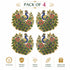 Beaded Peacock Printed MDF Cutout Pack of 4 | 6 Inch | DIY Decoration, Toran & Bandhanwar | Craft Shop India