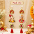 Pichwai Lakshmi Ganesh Door Entrance Hanging Pair for Mandir, Home & Festive Décor | Diwali & Dussehra Decoration | Pack of 2 | Craft Shop India