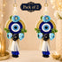 Blue Handmade Floral Evil Eye Door Hanging Pair with Pearl Beads & Tassels | Home & Mandir Decor | Craft Shop India